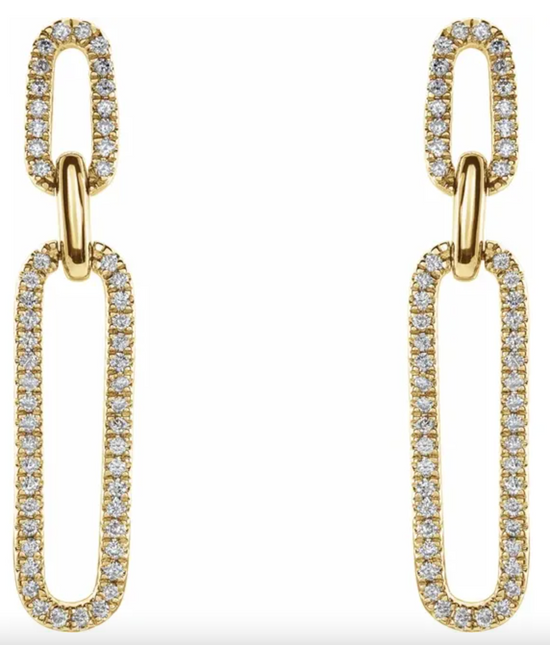 Load image into Gallery viewer, Diamond Link Earrings
