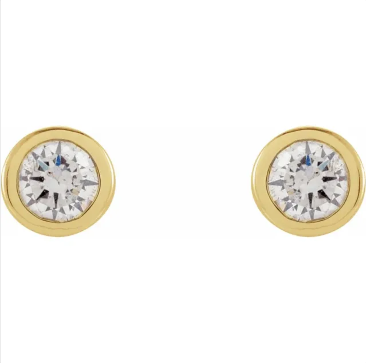 Mini Diamond Bezel Set Studs