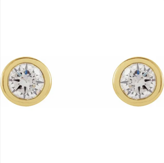 Mini Diamond Bezel Set Studs