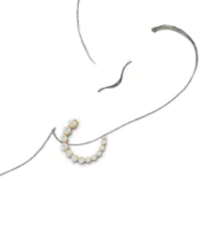 Diamond Sideways Hoops with Lab Grown Diamonds