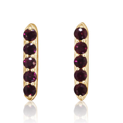 Ruby Earrings in 14K Yellow Gold