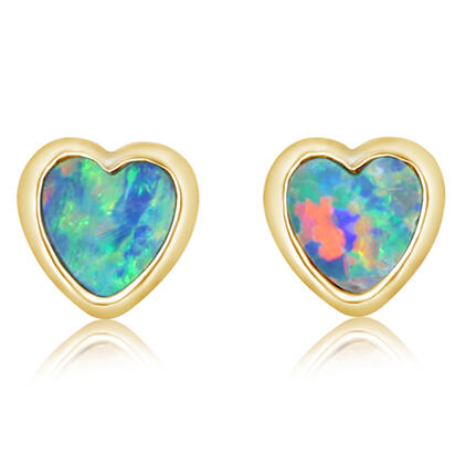 Load image into Gallery viewer, Opal Earrings in 14K Yellow Gold
