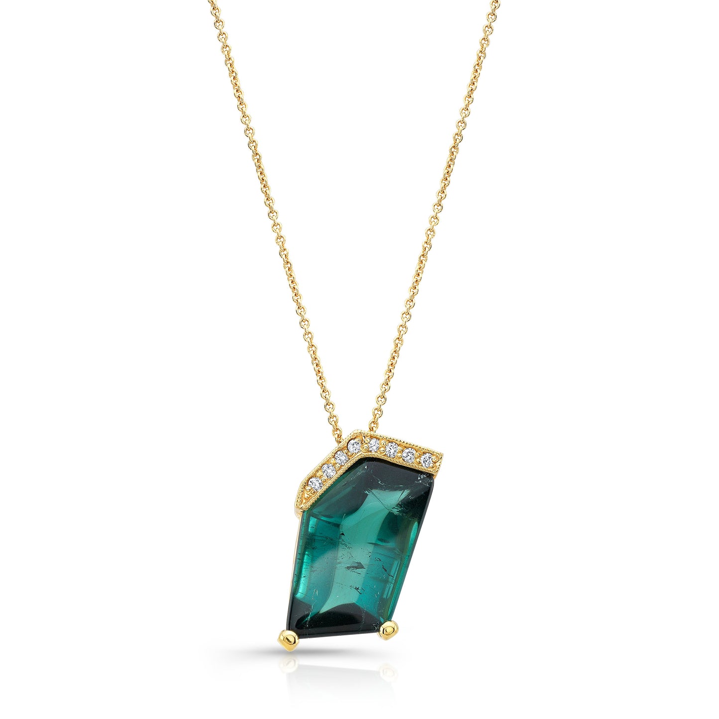 Brazilian Green Tourmaline Modern Necklace