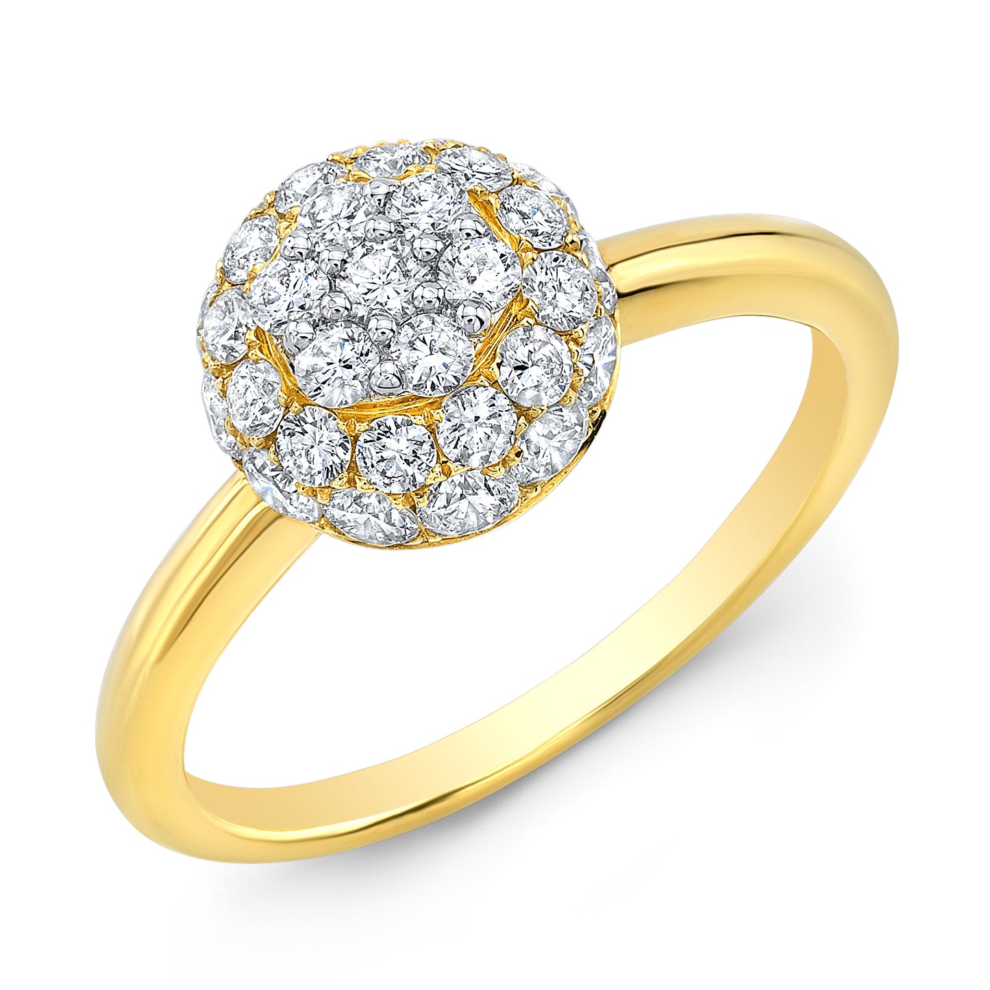 Diamond Cluster Ball Ring