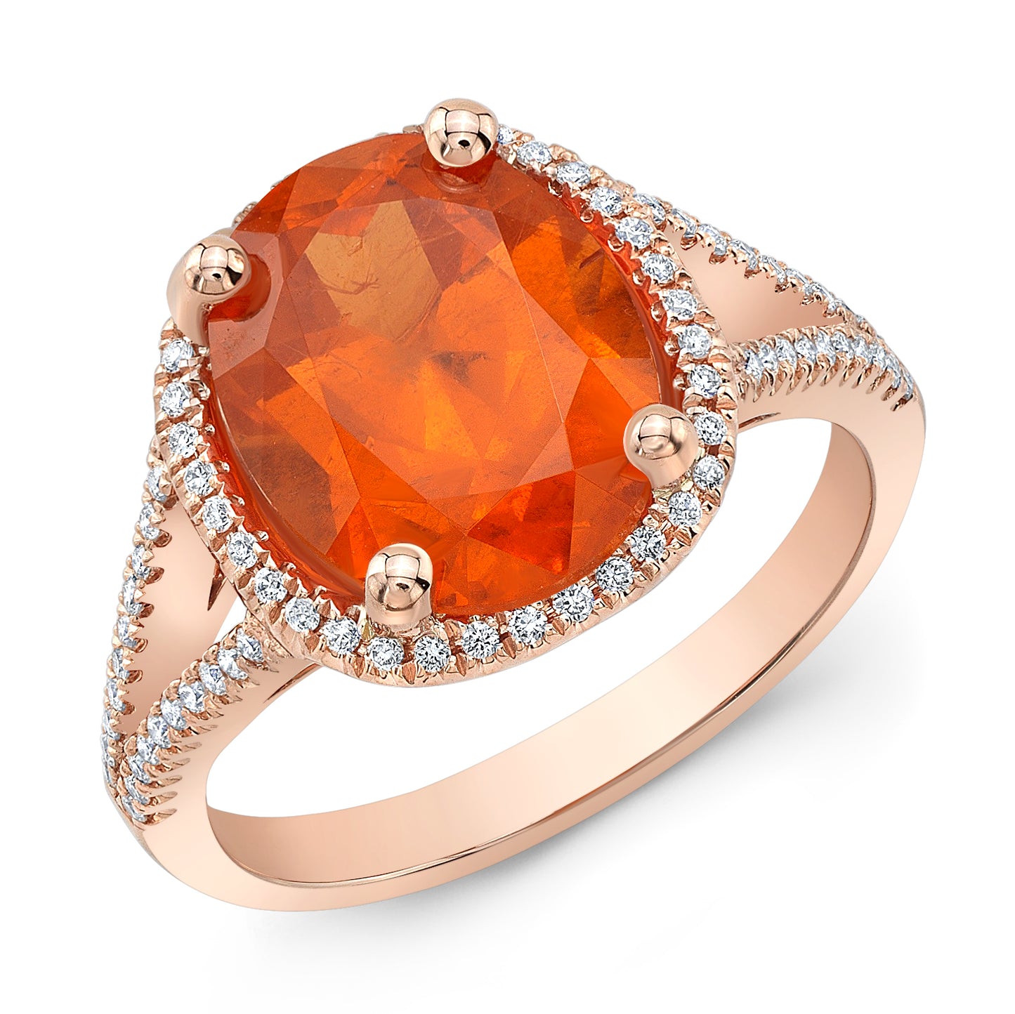 One of a Kind - Spessartite Garnet Ring in Rose Gold