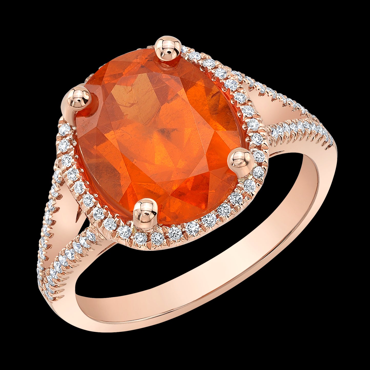 One of a Kind - Spessartite Garnet Ring in Rose Gold