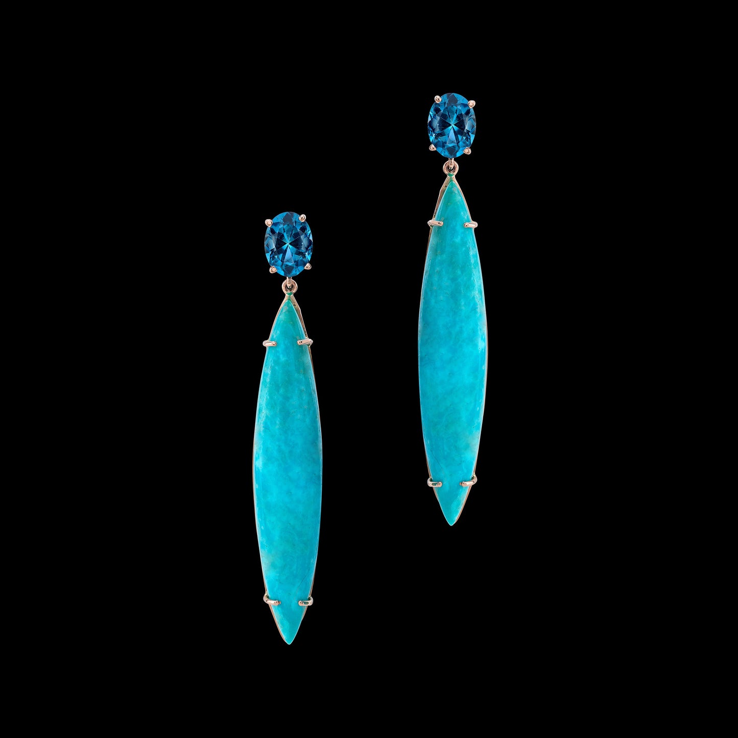 Turquoise and Topaz FIJI Earrings