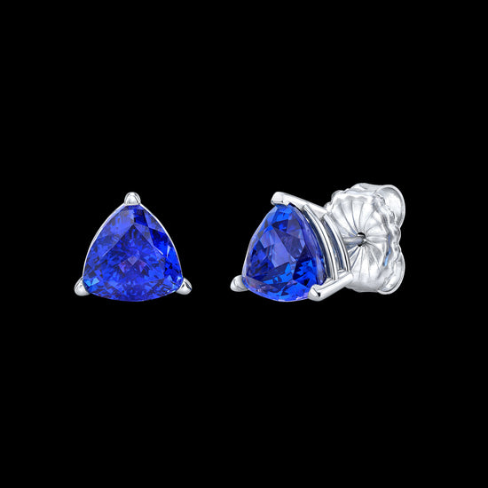 Tanzanite Trillion Stud Earrings - 5.94 ctw
