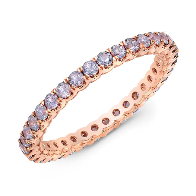 Lavender Sapphire Stackable Eternity Band set in 18kt Rose Gold
