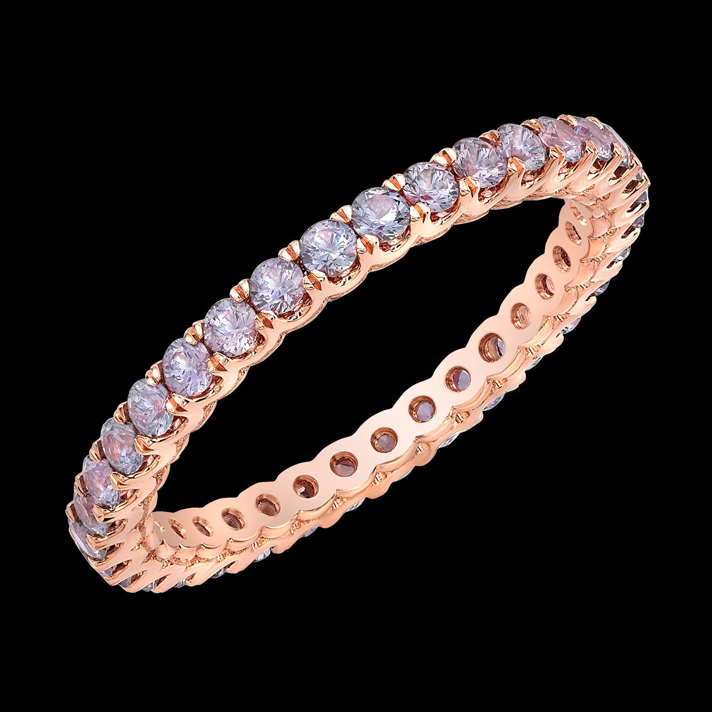 Lavender Sapphire Stackable Eternity Band set in 18kt Rose Gold