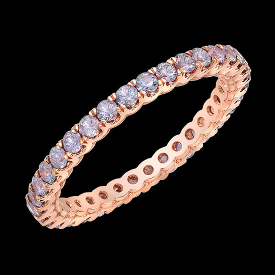 Lavender Sapphire Stackable Eternity Band set in 18kt Rose Gold