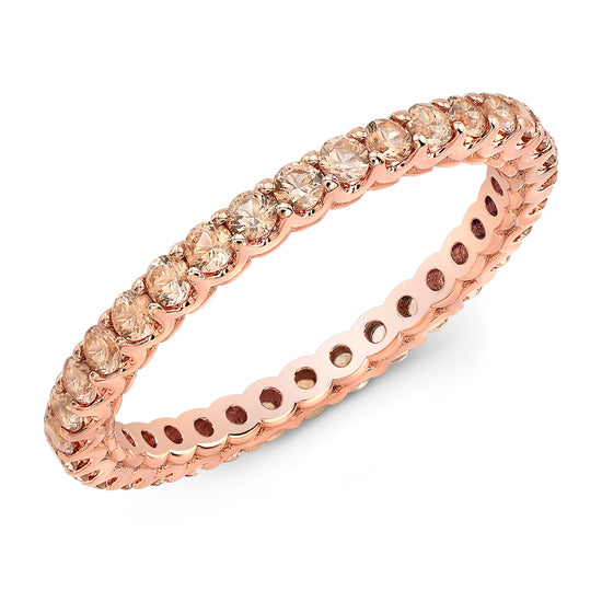 Andalusite Gemstone Eternity Band in 18k Yellow Gold