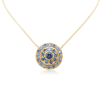 Load image into Gallery viewer, Sapphire Necklace in 14K Yellow Gold
