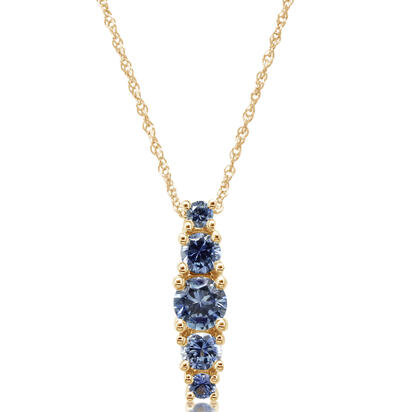 Load image into Gallery viewer, Sapphire Pendant in 14K Yellow Gold

