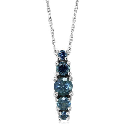 Load image into Gallery viewer, Sapphire Pendant in 14K White Gold
