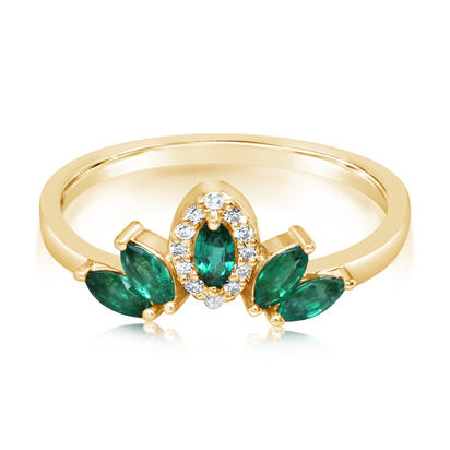 Load image into Gallery viewer, Emerald Ring in 14K Yellow Gold
