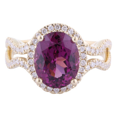 Load image into Gallery viewer, Garnet Ring in 14K Yellow Gold
