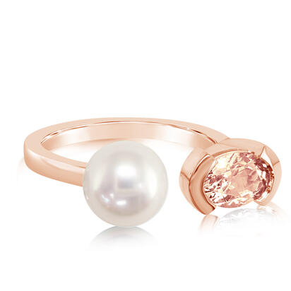 Cultured Pearl Ring in 14K Rose Gold