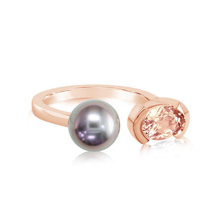 Load image into Gallery viewer, Pearl Ring in 14K Rose Gold
