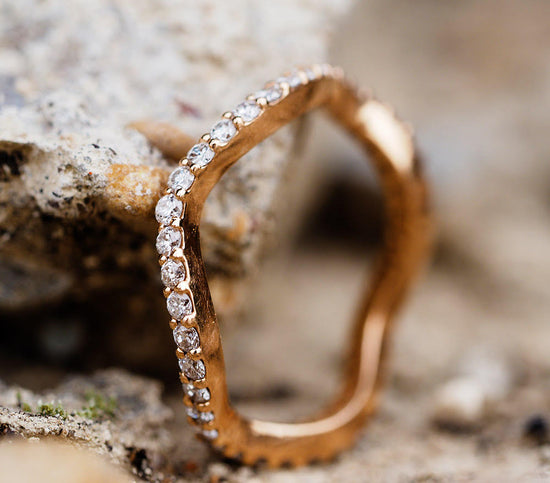 Wave Eternity Diamond Ring